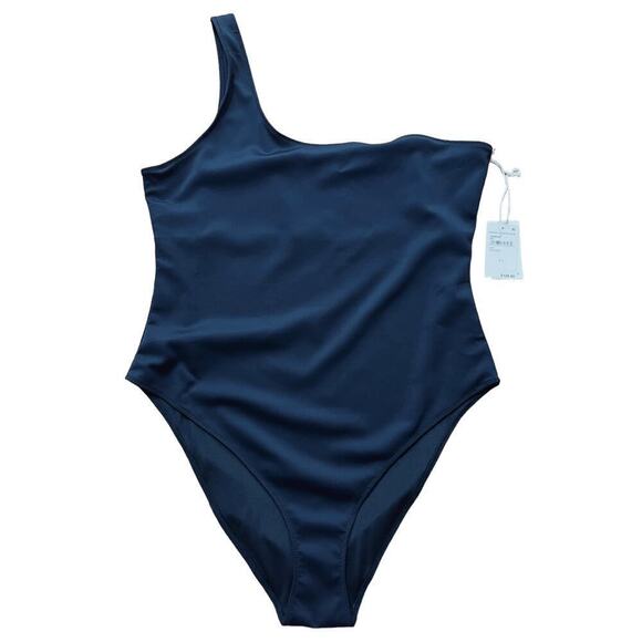 Good American Always Fits One-Shoulder One-Piece Swimsuit Black Plus Size 3X NWT - Picture 2 of 7